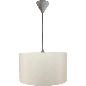 Resim M-312 Krem Kumaş Kaplama Salon Oturma Odası Yatak Odası Genç ve Çocuk Odası Avize Sarkıt Aydınlatma 