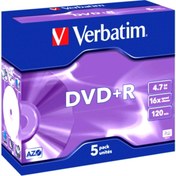 Resim Verbatim 5 Li Paket Dvd+r Boş Özel Tekli Plastik Kutusunda 4.7 gb 16x Speed 120 Min 