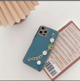 Resim BilişimGo Technology Redmi 9c El Geçmeli Kalp Zincirli Lüx Lazer Telefon Kılıfı 
