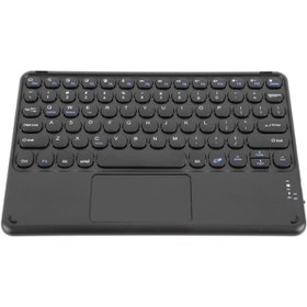 Resim Coverzone Taşınabilir Ultra Ince Kablosuz Ipad/tablet/pc/telefon Touchpad Slim Bluetooth Klavye Siyah 