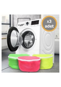 Resim 3 Adet Ultra Lüx Sütyen Ve Çamaşır Yıkama Filesi Çok Renkli 