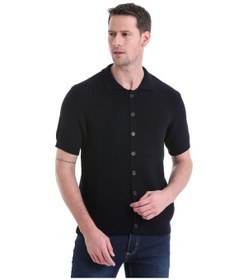 Resim Hatemoğlu Regular Fit Düz Düğmeli Kısa Kollu Triko Hırka 34162024c001 005 - Lacivert 