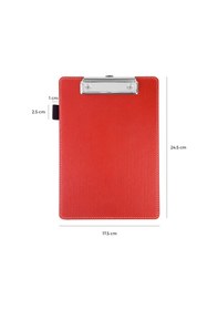 Resim Sekreterlik,a5 Küçük Boy,kapaksız,a5 Clipboard Vegan Suni Deri,17,5x24,5 Cm.,kırmızı 