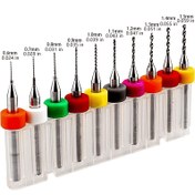 Resim 10 adet Tungsten Karbür Makro Matkap Uçları Seti PCB, Takı ve Taş için - Dayanıklı Çelik, Kaplanmamış, Spiral Flütler ile Yuvarlak Shank, 0.61cm ile 3.56cm Çapları, Elektronik ve El Sanatları için Mükemmel, El Sanatları Araçları | Canlı Matkap Uçları | Dayanıklı Matkap Uçları, Elektronik için Matkap Uçları 
