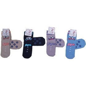 Resim Lilyy Baby & Kids Socks Bebek Mavi Kaydırmaz Soket Çorap 6 Çift 