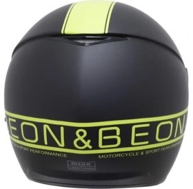 Resim Beon B217 Çenesiz Vizörlü Yazlık Kask Mat Siyah/sarı 
