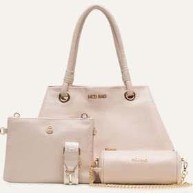 Resim Verona Bej Deri Bebek Çantası 