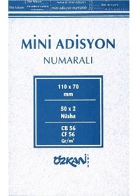 Resim Mini Adisyon Numaralı 1.Hamur 50X2 Otokopili 10’Lu Paket Özkan 