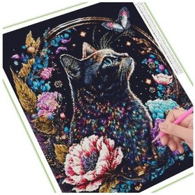 Resim Siyah Elmas Boyama Yeni Gelenler Renkli Kedi Diy Tam Taklidi Nakış Çiçek Mozaik Çapraz Kitleri Evcil Hayvan Kanvas Tablo 56919014 