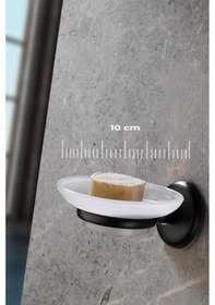 Resim Hazneli Katı Sabunluk Siyah S-105 Siyah 