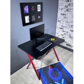 Resim Hey Modüler Mobilya Heygaming2 Profesyonel Oyuncu Masa Siyah Kırmızı 110 cm 