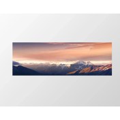 Resim Deniz Çerçeve Dağ Manzarası Tablosu-Çerçevesiz - 120 x 40 cm 