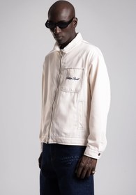 Resim Nakış Yazı Detaylı Vintage Ceket - Ekru / M 