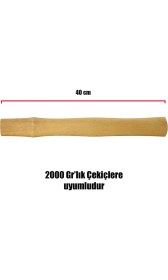 Resim BADEM10 Çekiç Sapı 2000 gr Ergonomik Ahşap Sap 40 cm 