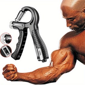 Resim Sayaçlı Ayarlanabilir El Sıkıştırma Aleti - 10-60Kg/22-132lb Direnç Aralığı, Profesyonel Ön Kol Egzersizi, Hafif Ev Fitness Ekipmanı, Bilek, Kol ve Parmak Egzersizleri İçin 
