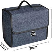 Resim Oto Bagaj Çantası Keçe Bagaj Düzenleyici Organizer Toparlayıcı Mektup Dikey Araç Bagaj Çantası 