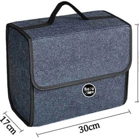 Resim Oto Bagaj Çantası Keçe Bagaj Düzenleyici Organizer Toparlayıcı Mektup Dikey Araç Bagaj Çantası 