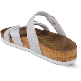 Resim Slazenger LARA Kadın Parmak Arası Plaj Gümüş Sim Terlik 