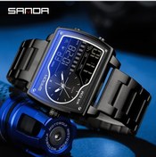 Resim Oldfriend Sanda Erkek Kol Saati Çift Ekran Su Geçirmez Spor Digital Fitness Takip Siyah Diğer 