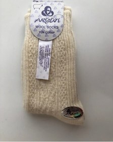 Resim Bayan Erkek Yün Çorap Aryün Süper Yün Çorap Örgü Kışlık Çorap 