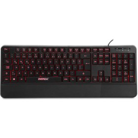 Resim Everest KB-R61 BRIGHT Siyah USB 3 Renk Aydınlatmalı Q Sabit Bilek Destekli Multimedia Klavye 