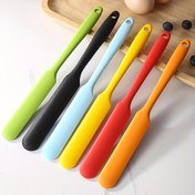Resim 1 adet Silikon Kavanoz Spatulası - Yapışmaz, Isıya Dayanıklı, Gıda Temaslı Gıda Sınıfı Silikon Buzlanma Yayıcı - Pişirme Aracı ve Mutfak Aletleri 
