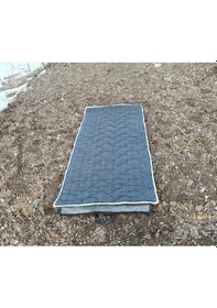 Resim Zishtekstil Tek Kişilik Koyu Antrasit Gri Taşınabilir Katlanır Yatak Karavan Kamp Yatağı Anne Yanı Yer Yatağı 