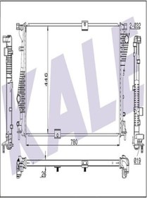 Resim KALE 347250 Su Radyatoru Brazing (RENAULT: TRAFİC 2.0DCİ 06- / OPEL 214109682R 4406359 (WH424569) 