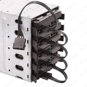 Resim BK Teknoloji Hdd/ssd Için 4pin Ide Molex To 5 Bağlantı Noktalı 15PIN Sata Güç Kablosu 
