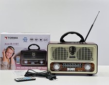 Resim Torima M-111BT Işıklı Kumandalı Nostaljik Radyolu Beyaz Bluetooth Hoparlör Torima