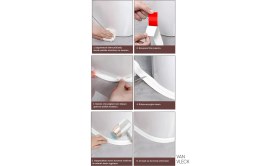 Resim 3.3 Metre Su Geçirmez Sızdırmazlık Bandı – Banyo, Küvet, Mutfak ve Lavabo Kenar Bandı, Tamir Bandı 