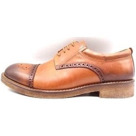 Resim King Shoes Kışlık Oxford Model Au03 Taba Ayakkabı 