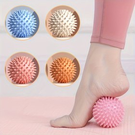 Resim Muscle Relief için Fascia Masaj Topu, Yoga ve Fitness için Mükemmel, Ayaklar, Uyluklar, Omuzlar, Boyun ve Kol Masajı için Uygun - Yumuşak Bir Dokusu ve Renkli Bir Tasarımı Bulunur. 