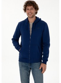 Resim U.S. Polo Assn. Erkek Regular Fit İndigo Şardonlu Örme Hırka 50313755-VR028 