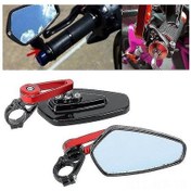 Resim Geeroyoo Aprilia Rs660 İçin 22mm Gövde Tipi Motor Aynası - Kırmızı, 360 Derece Döner, Net Görünüm, Kol Bağlantı Uyumlu Aksesuar 