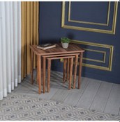 Resim Falez Mobilya Aksesuar Ahşap Torna Ayak Kr Zigon Sehpa 4 Renk Seçeneği 