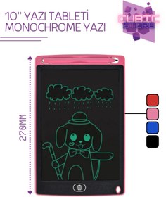 Resim Grafik Digital Çocuk Yazı Tahtası Çizim Tableti Lcd 10 Inc 