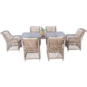 Resim Alaska | Rehome 100x200 Rattan Bahçe Masa Takımı | 43 