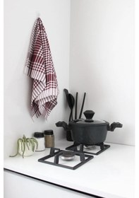 Resim 3 Adet Pötikareli Mutfak Kurulama Bezi Beslenme Örtüsü Bordo 