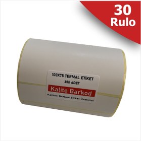 Resim Kalite Barkod 100x75 Termal Etiket | 30 Rulo Barkod Etiketi 