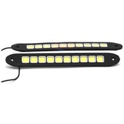 Resim Carub Gündüz Farı 10 Ledli Elastik Beyaz 2 Li Tk 25 X 3 Cm 