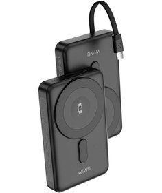 Resim Wiwu Wi-p056 Taşınabilir Wireless Şarj Ve Pd Hızlı Şarj Özellikli Powerbank 15w 10000mah Siyah 