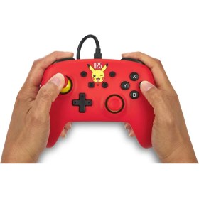Resim Nintendo Switch Oyun Kolu Kablolu Lisanslı Laughing Pikachu Pokemon 025 Powera Oled, Switch 2 