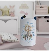 Resim Mekta Home Bebek Ve Çocuk Odası Kuş Desenli Oyuncak Sepeti Renkli Çok Renkli 