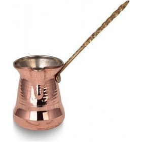 Resim Turna Bakır Sultan Cezve 5 No İnce Pirinç Kulp 6 Fincan Makine D 