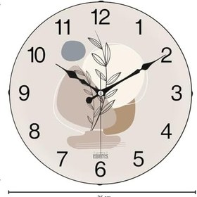 Resim EMORES 36 Cm Gerçek Cam Sessiz Mekanizma Duvar Saati 
