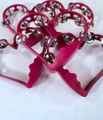 Resim Hobigram Fuşya Kalp Desenli Kına Gecesi Zilli Tef 5 Adet – Kına Eğlence Aksesuarı 