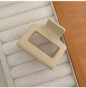 Resim Yifomall Moda Saç Tokası - Şık Ve Dayanıklı Akrilik Kumlama Kıskaç Bej 