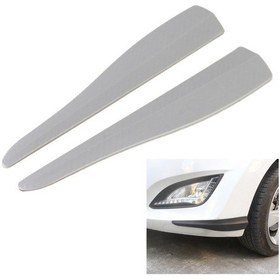 Resim Sones 1 Çift Araba Karbon Fiber Silikon Tampon Şeridi, Stil: Uzun Gri 