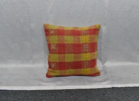 Resim Zehra Abla Halı Yeni El Dokuma Dekoratif Kilim Kırlent Yastık Kılıfı 6520 Çok Renkli 